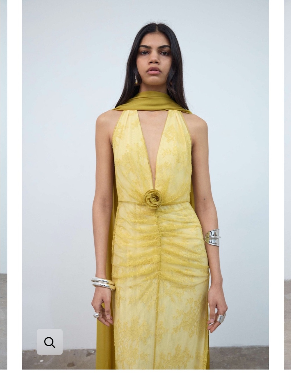 DE LA VALI Amora backless dress yellow size 0 - Picture 3 of 14